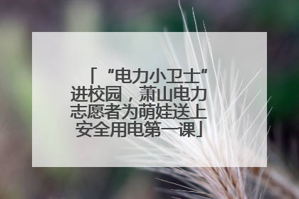 “电力小卫士”进校园，萧山电力志愿者为萌娃送上安全用电第一课