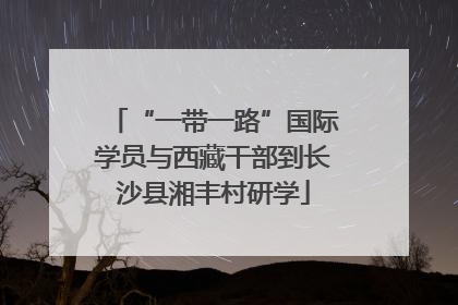 “一带一路”国际学员与西藏干部到长沙县湘丰村研学