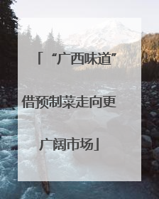 “广西味道”借预制菜走向更广阔市场