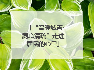 “温暖城管·满意清疏”走进居民的心里