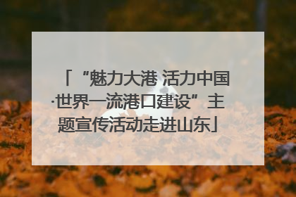 “魅力大港 活力中国·世界一流港口建设”主题宣传活动走进山东