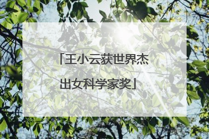 王小云获世界杰出女科学家奖