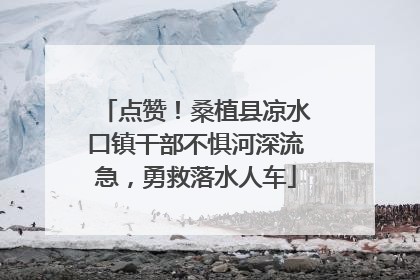 点赞！桑植县凉水口镇干部不惧河深流急，勇救落水人车