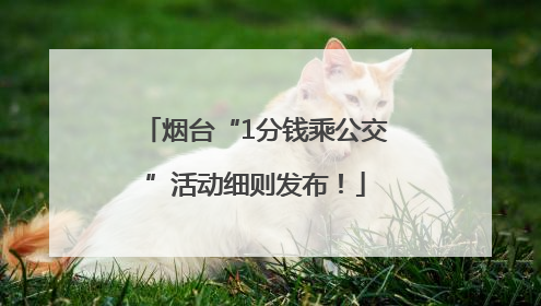 烟台“1分钱乘公交”活动细则发布！