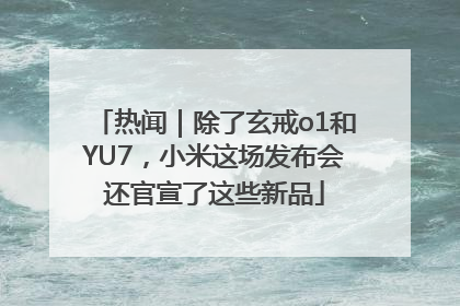 热闻｜除了玄戒o1和YU7，小米这场发布会还官宣了这些新品