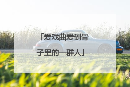 爱戏曲爱到骨子里的一群人