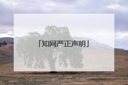 知网严正声明