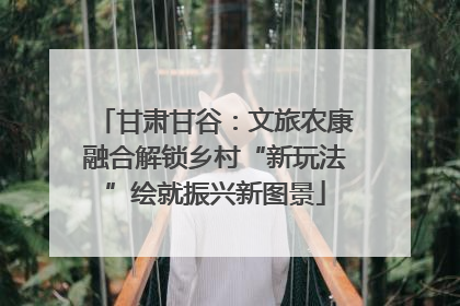 甘肃甘谷：文旅农康融合解锁乡村“新玩法”绘就振兴新图景