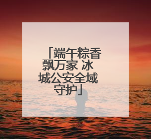 端午粽香飘万家 冰城公安全域守护