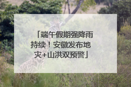 端午假期强降雨持续！安徽发布地灾+山洪双预警