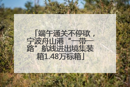 端午通关不停歇，宁波舟山港“一带一路”航线进出境集装箱1.48万标箱