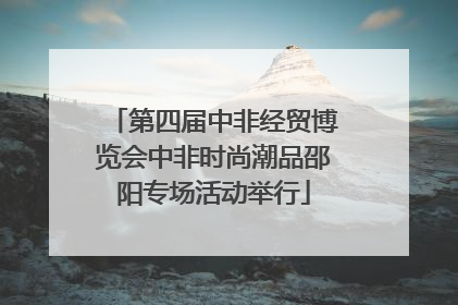 第四届中非经贸博览会中非时尚潮品邵阳专场活动举行