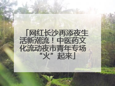 网红长沙再添夜生活新潮流！中医药文化流动夜市青年专场“火”起来
