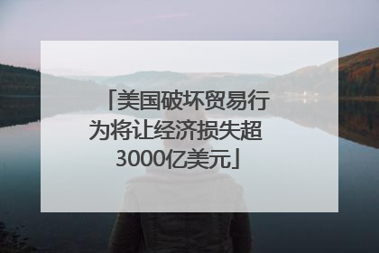 美国破坏贸易行为将让经济损失超3000亿美元