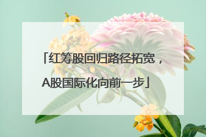 红筹股回归路径拓宽，A股国际化向前一步