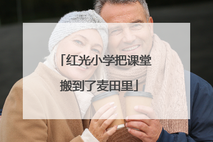 红光小学把课堂搬到了麦田里