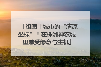 组图丨城市的“清凉坐标”！在株洲神农城里感受绿意与生机
