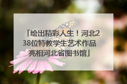绘出精彩人生！河北238位特教学生艺术作品亮相河北省图书馆