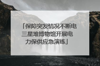 保障突发情况不断电 三星堆博物馆开展电力保供应急演练