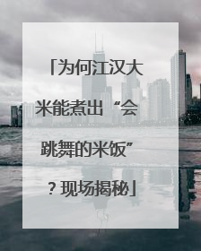 为何江汉大米能煮出“会跳舞的米饭”？现场揭秘
