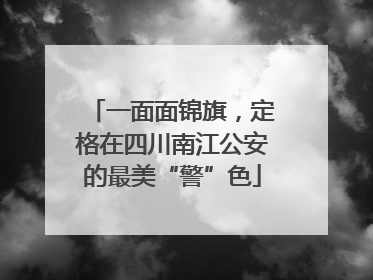 一面面锦旗，定格在四川南江公安的最美“警”色