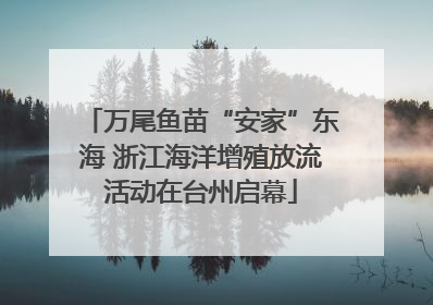 万尾鱼苗“安家”东海 浙江海洋增殖放流活动在台州启幕