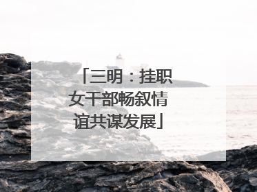 三明：挂职女干部畅叙情谊共谋发展