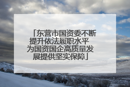 东营市国资委不断提升依法履职水平 为国资国企高质量发展提供坚实保障