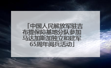 中国人民解放军驻吉布提保障基地分队参加马达加斯加独立和建军65周年阅兵活动