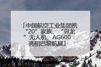 中国航空工业集团携“20”家族、“翼龙”无人机、AG600亮相巴黎航展