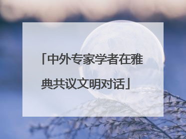 中外专家学者在雅典共议文明对话