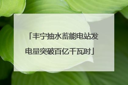丰宁抽水蓄能电站发电量突破百亿千瓦时