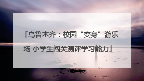 乌鲁木齐：校园“变身”游乐场 小学生闯关测评学习能力
