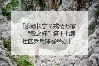 乐动长宁？戎情万家，“敏之杯”第十七届社区乒乓球赛举办