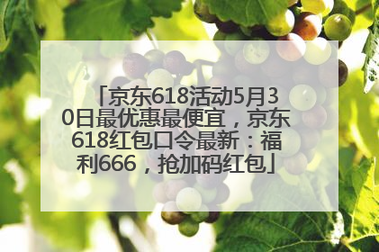 京东618活动5月30日最优惠最便宜，京东618红包口令最新：福利666，抢加码红包
