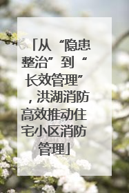 从“隐患整治”到“长效管理”，洪湖消防高效推动住宅小区消防管理