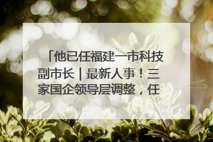 他已任福建一市科技副市长｜最新人事！三家国企领导层调整，任免多位政法系统干部