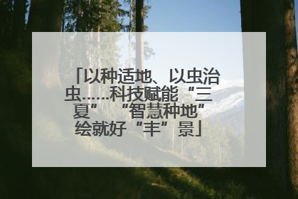 以种适地、以虫治虫……科技赋能“三夏” “智慧种地”绘就好“丰”景