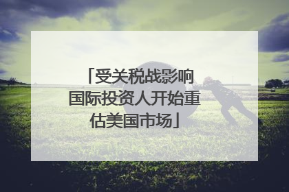 受关税战影响 国际投资人开始重估美国市场
