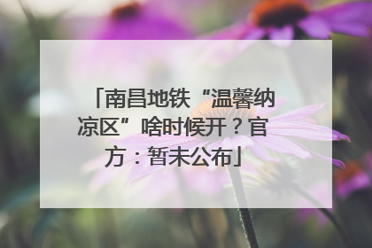 南昌地铁“温馨纳凉区”啥时候开？官方：暂未公布