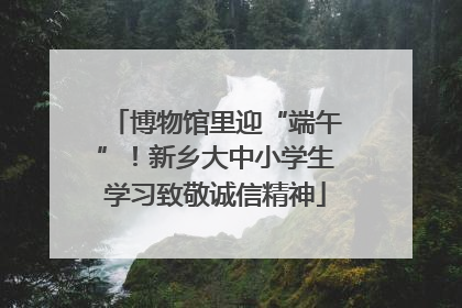 博物馆里迎“端午”！新乡大中小学生学习致敬诚信精神