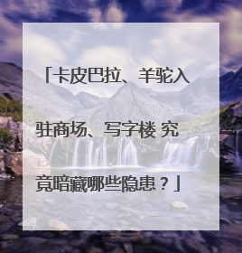 卡皮巴拉、羊驼入驻商场、写字楼 究竟暗藏哪些隐患？