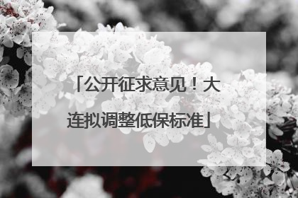公开征求意见！大连拟调整低保标准