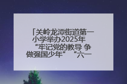 关岭龙潭街道第一小学举办2025年“牢记党的教导 争做强国少年”“六一”文艺汇演活动