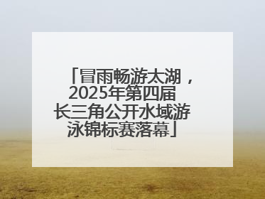 冒雨畅游太湖，2025年第四届长三角公开水域游泳锦标赛落幕