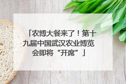 农博大餐来了！第十九届中国武汉农业博览会即将“开席”