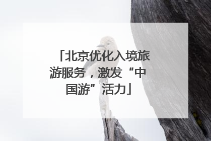 北京优化入境旅游服务,激发“中国游”活力