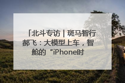 北斗专访｜斑马智行郝飞：大模型上车，智舱的“iPhone时刻”何时到来