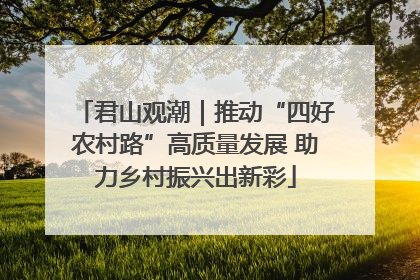 君山观潮｜推动“四好农村路”高质量发展 助力乡村振兴出新彩