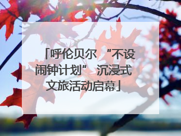 呼伦贝尔 “不设闹钟计划” 沉浸式文旅活动启幕